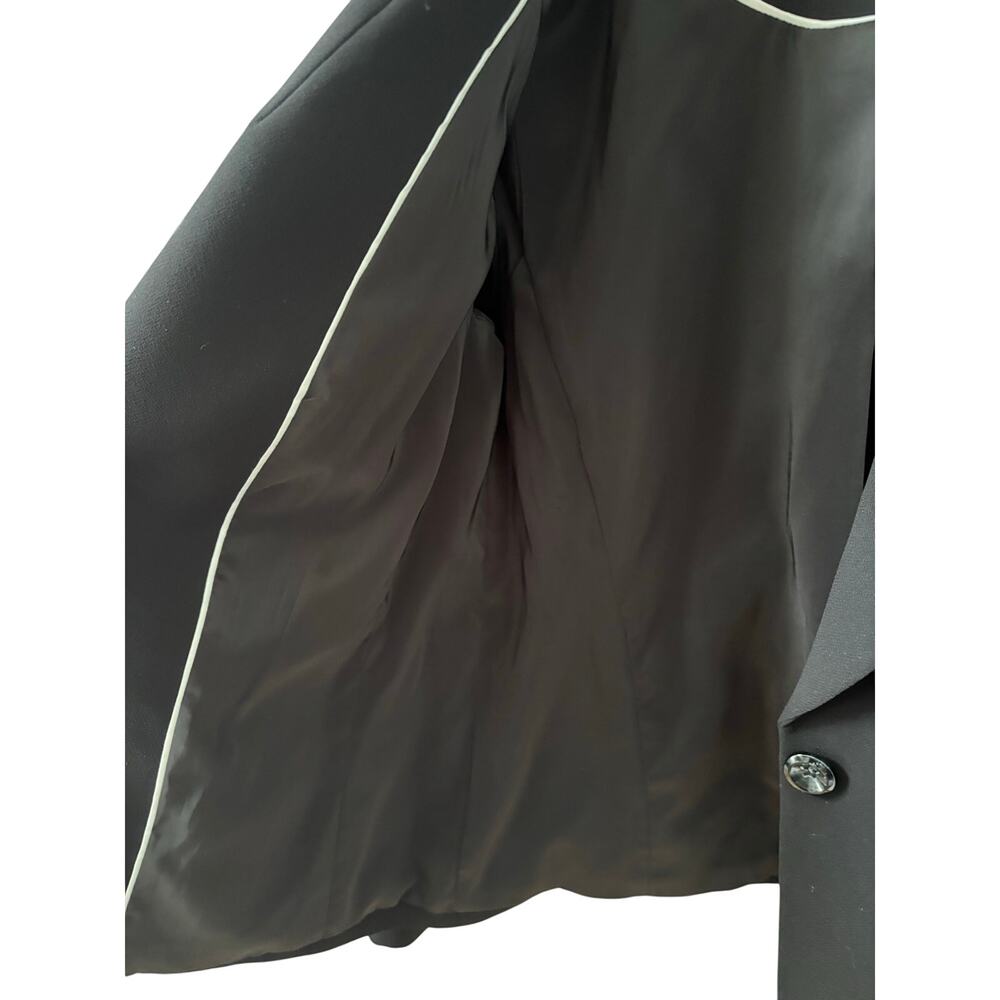 Talbots Black Blazer Women Size 8 Single Button Career Office Jacket Tailored - Picture 9 of 14